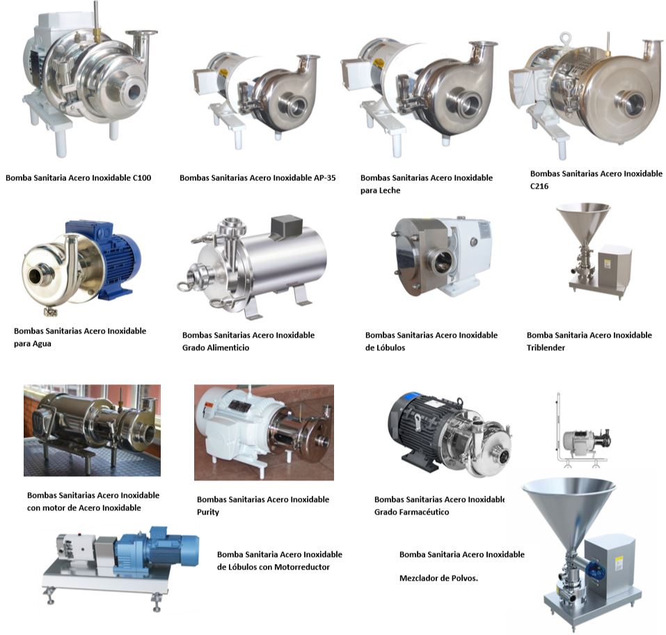 Tipos de Bombas Sanitarias Acero Inoxidable en México